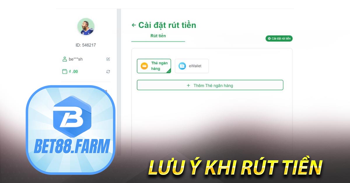 Lưu ý khi rút tiền